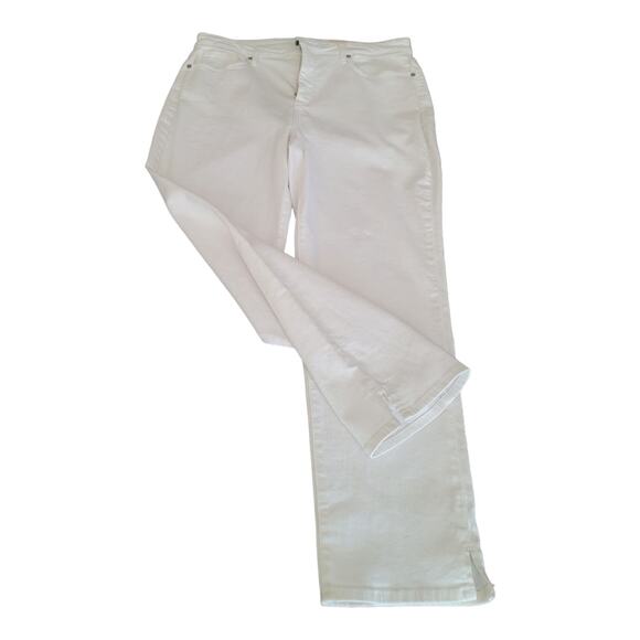 NYDJ Curves 360 Ankle Jeans Women's 12S‎ White Denim Slim Straight NWT - Picture 3 of 16
